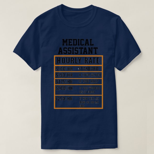 Timtaxa för medicinsk assistent t shirt (Design framsida)
