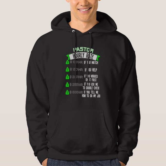 Timtaxa för pastor hoodie (Framsida)