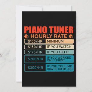 Timtaxa för Piano Tuner-Vintage Inbjudningar