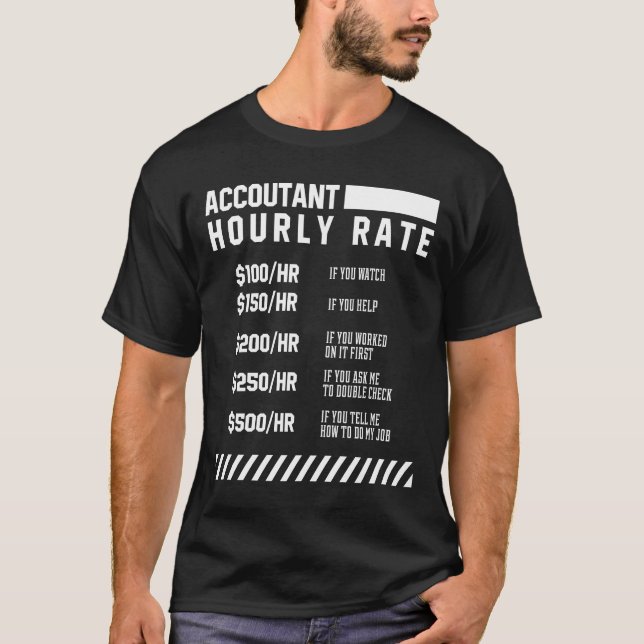 Timtaxa för räkenskapsförare - räkenskapsförare -  t shirt (Framsida)