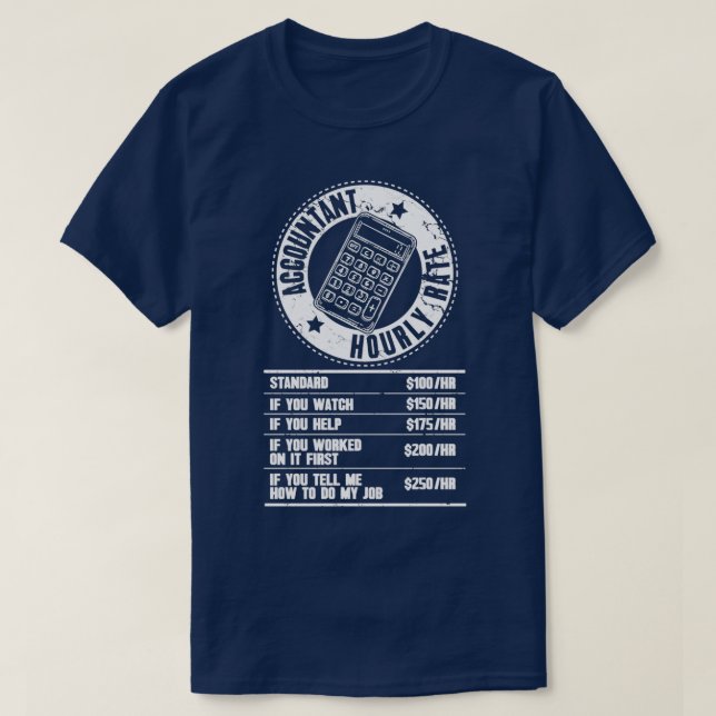 Timtaxa för räkenskapsförare t shirt (Design framsida)