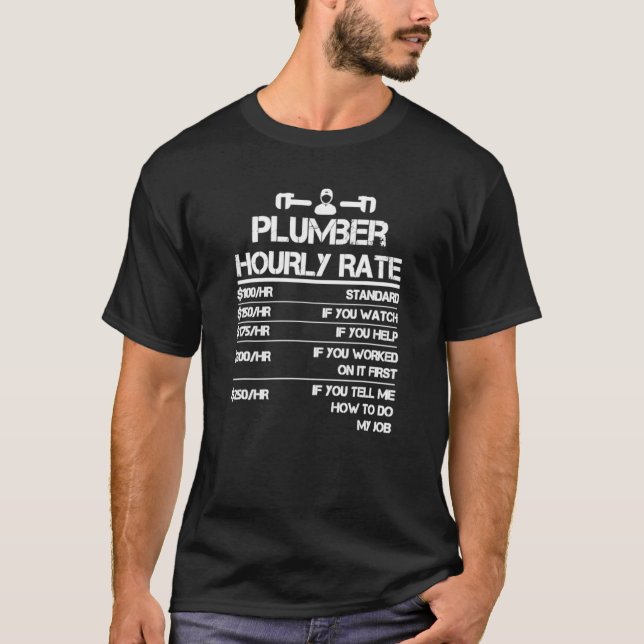 Timtaxa för rörmokare Bord T Shirt (Framsida)
