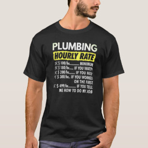 Timtaxa för rörmokare som mäter timtaxa t shirt