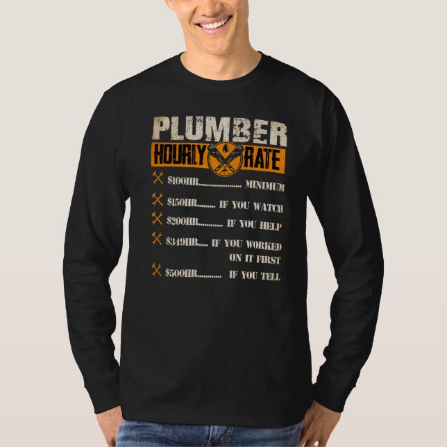 Timtaxa för rörmokare t shirt (Framsida)