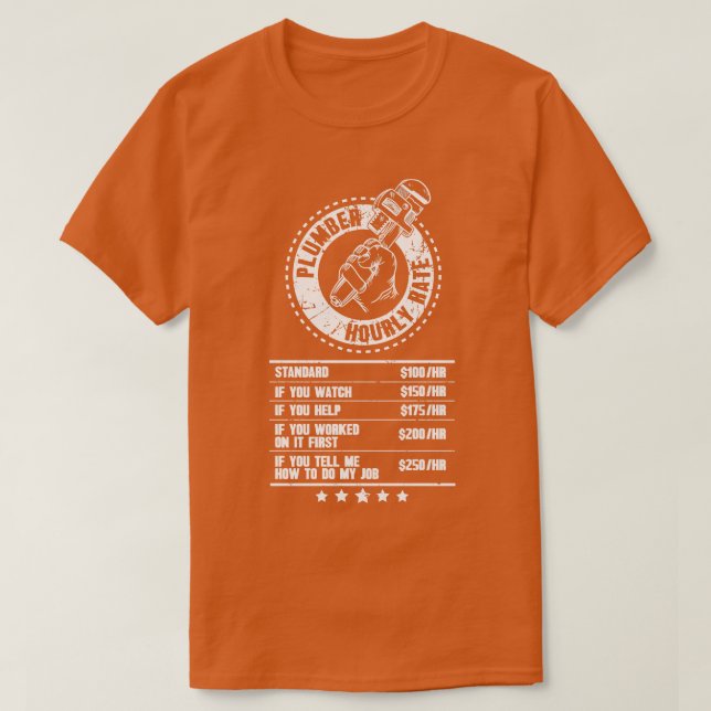 Timtaxa för rörmokare t shirt (Design framsida)