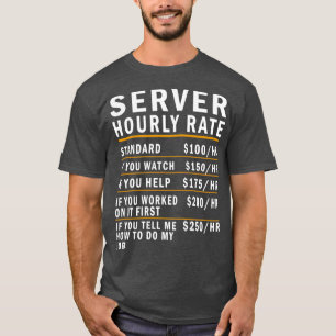 Timtaxa för server t shirt