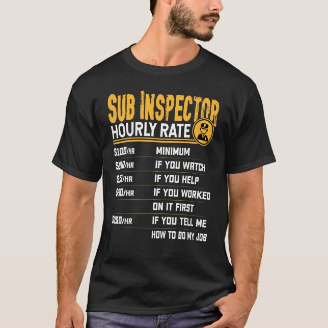 Timtaxa för underinspektör t shirt (Framsida)