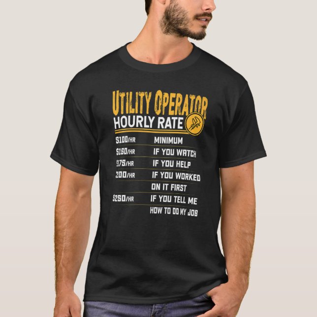 Timtaxa för verktygsoperatör t shirt (Framsida)