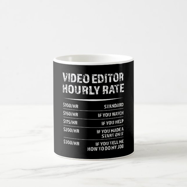 Timtaxa för videoredigerare - luddig gåva kaffemugg (Center)