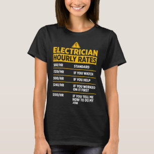 Timtaxor för elektricitet t shirt
