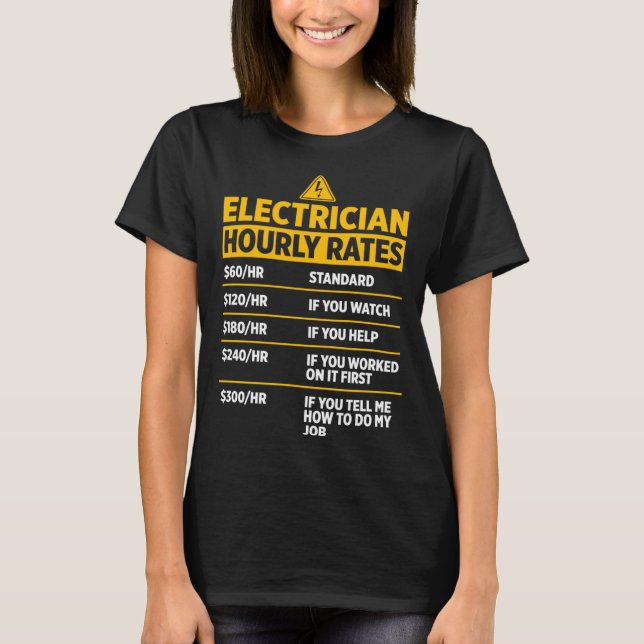 Timtaxor för elektricitet t shirt (Framsida)