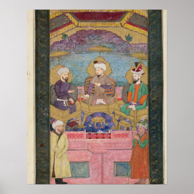 Timur (1336-1405), Babur (1483-1530, r.1526-30) oc Poster (Framsidan)