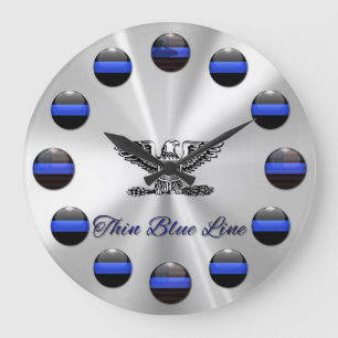 Tin Blue Line Fullt Bird Chief Stor Klocka