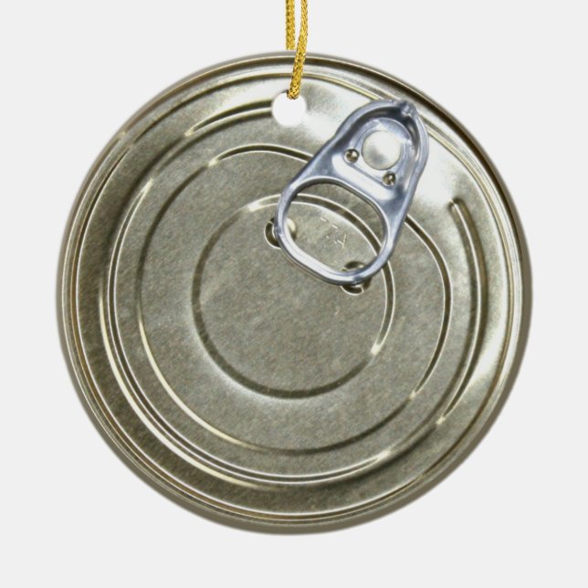 Tin Can Lid Julgransprydnad Keramik (Framsidan)