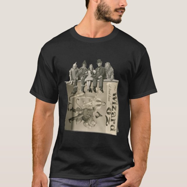 Tin Cowarlely Lejonare Fågelskrämma Toto Dorothy W T Shirt (Framsida)