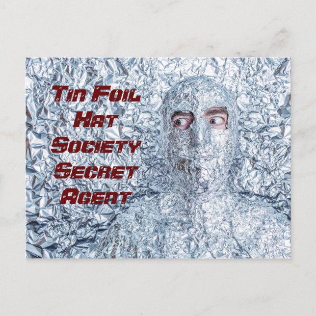 Tin Foil Hat Society Vykort (Framsida)