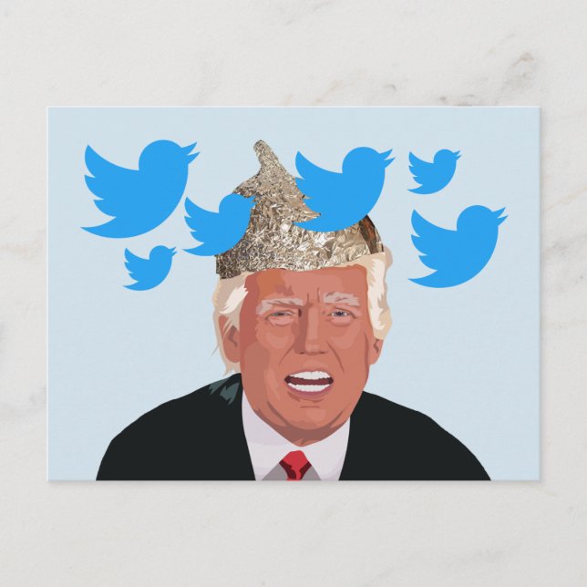 Tin Foil Trump-vykort Vykort (Framsida)