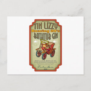 Tin Lizzy Bathtub Gin Vykort