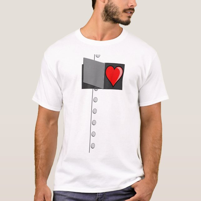 Tin Man Heart TShirtOZ Tinman Halloween Costume T Shirt (Framsida)