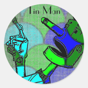 Tin Man Sticker Runt Klistermärke