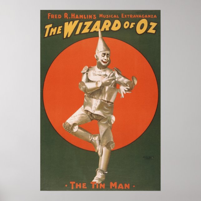 Tin Man Wizard of OZ Musical VAUDEVILLE Poster (Framsidan)