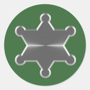 Tin Star sheriff Runt Klistermärke