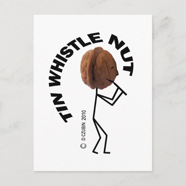 Tin Whistle Nöt Vykort (Framsida)