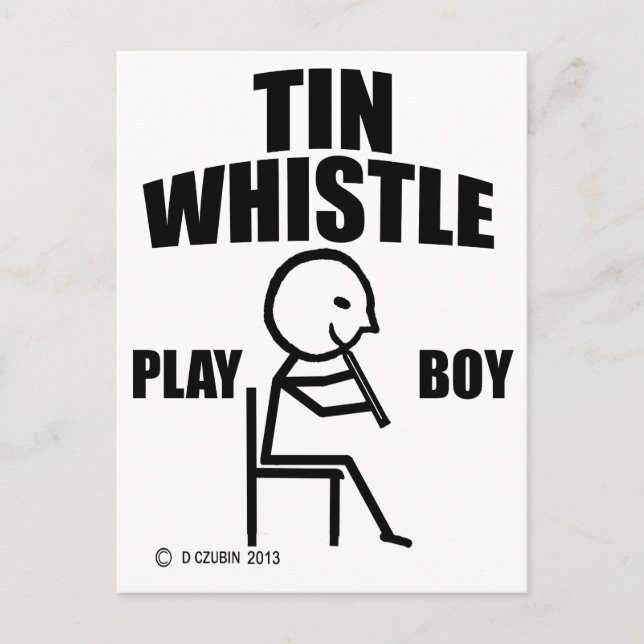 Tin Whistle Play Boy Vykort (Framsida)