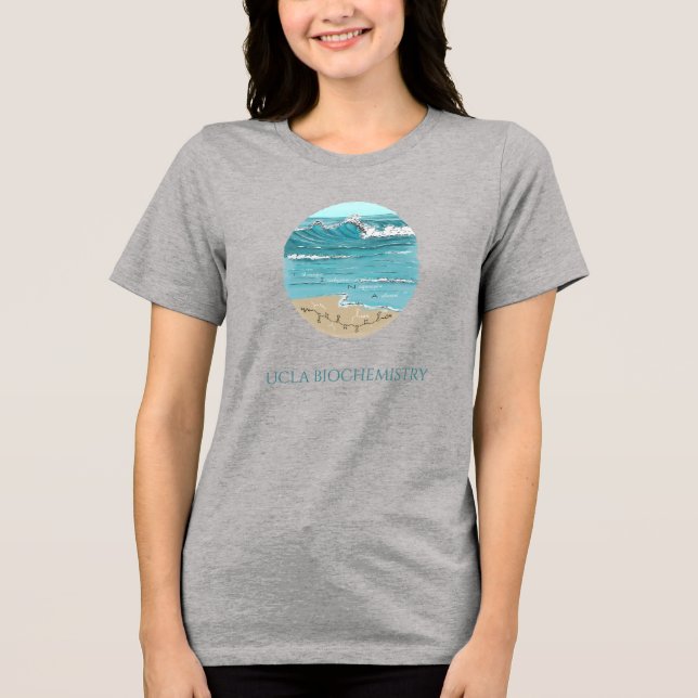 TINA-peptid, våg, egen text, ljus  T Shirt (Framsida)