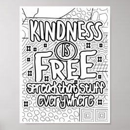 Tindness är gratis - färgsidan poster