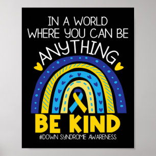Tindness - Down Syndrome Awareness Blue Gult Rib Poster