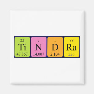 Tindra Periodisk bord namn magnet