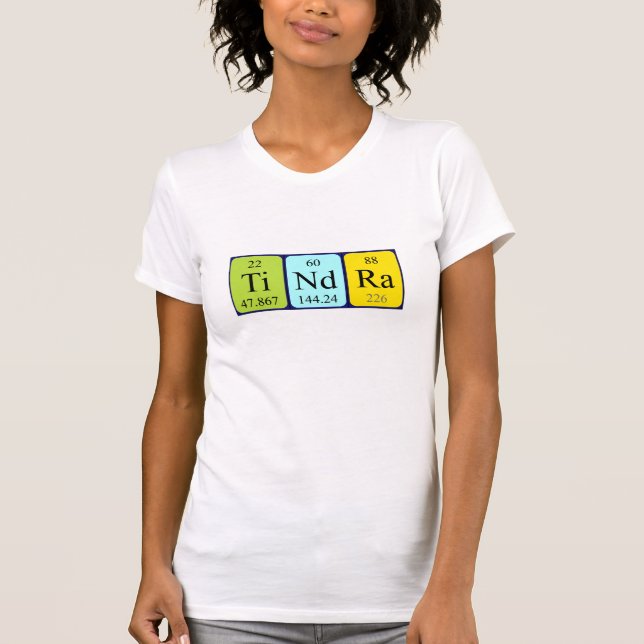 Tindra Periodisk skjorta bord namn Tee Shirt (Framsida)