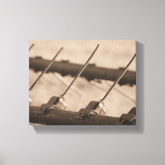 Tine to Rake in Sepia Canvastryck (Framsida)
