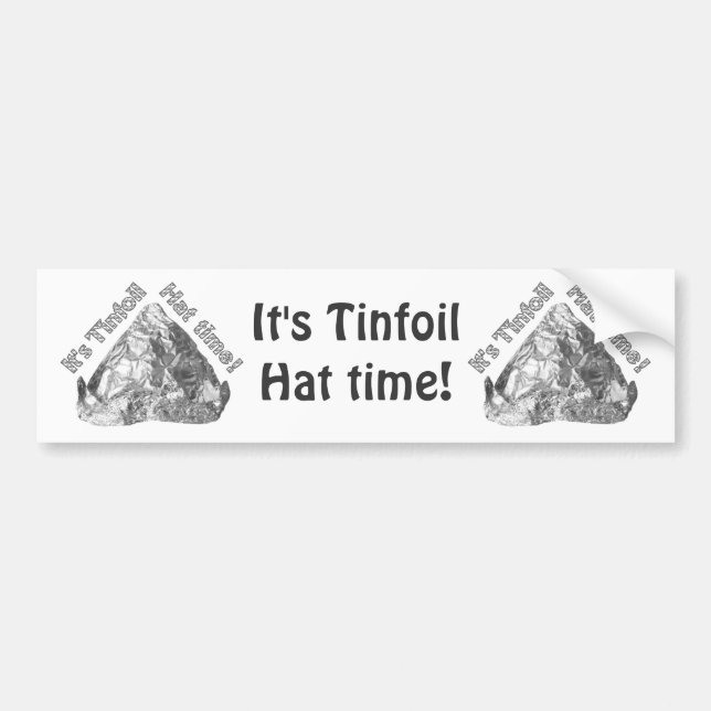 Tinfoil Hat Time Bildekal (Framsidan)