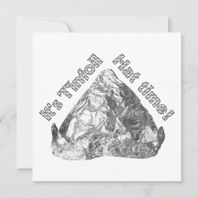 Tinfoil Hat Time Inbjudningar (Framsida)