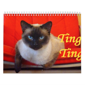 Ting Ting den Siamese katten Kalender