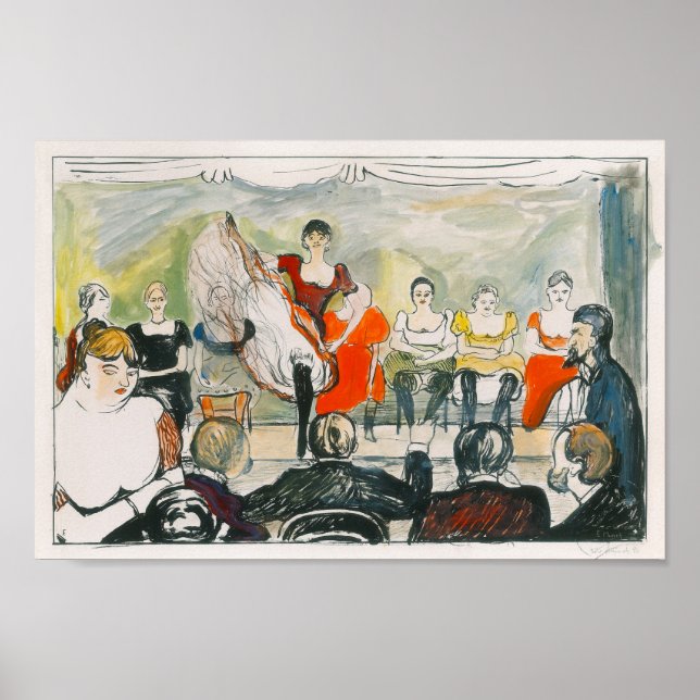 Tingletangel (1895) från Edvard Munch. Poster (Framsidan)
