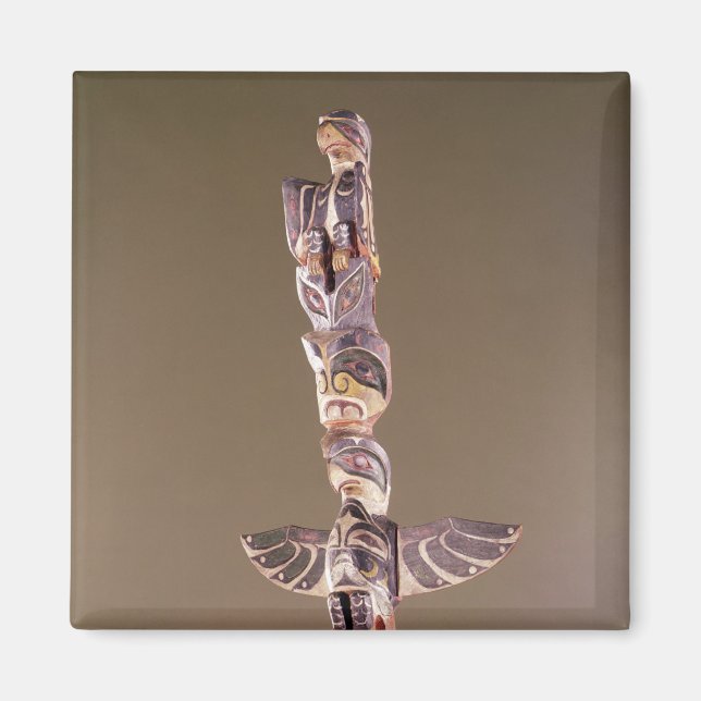 Tinglit Bird Klan totem-stav Magnet (Framsidan)