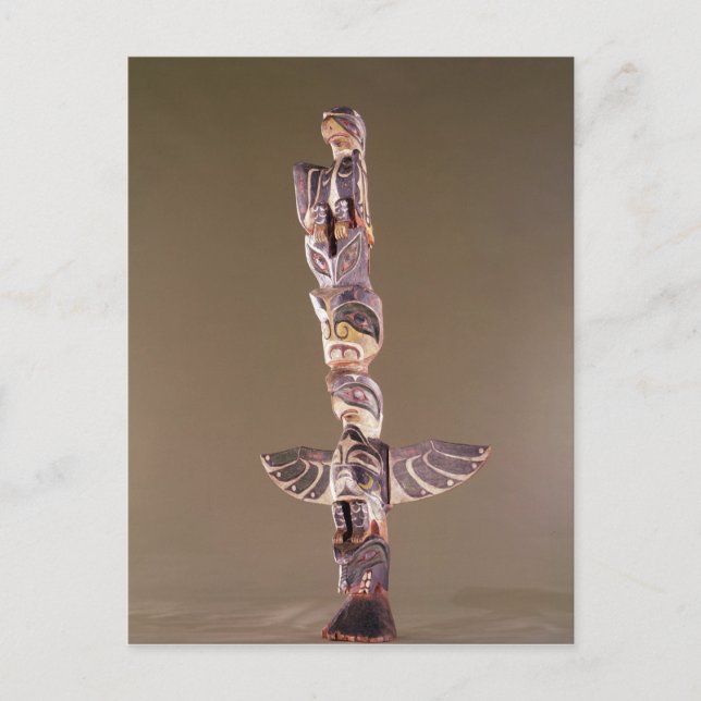 Tinglit Bird Klan totem-stav Vykort (Framsida)
