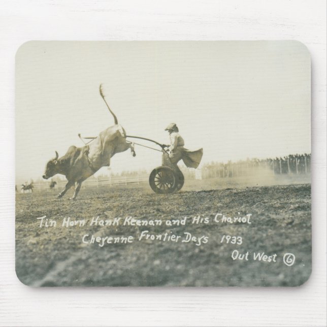 TinHornhärva Keenan och hans chariot. Musmatta (Framsidan)