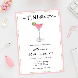 TINI-bit äldre Cocktail Födelsedagsfest inbjudan