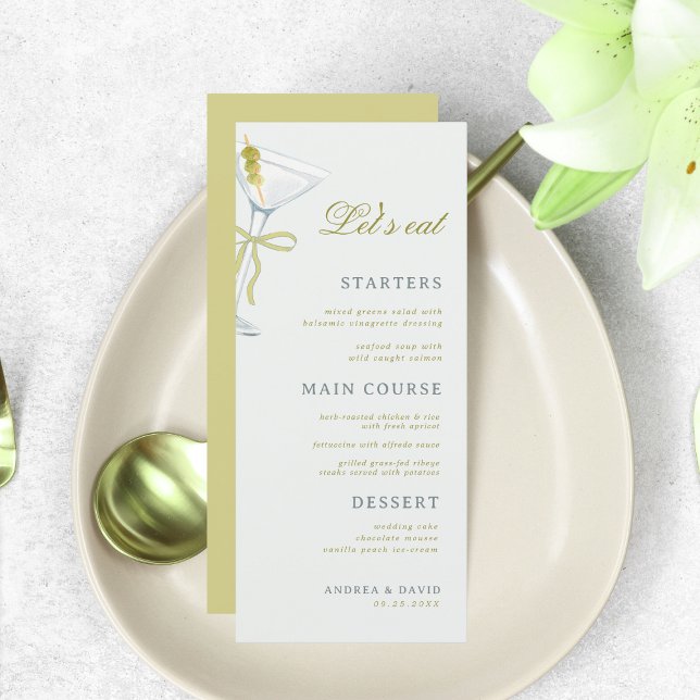 Tini Bit äldre Martini Vuxen 30års födelsedag Part Meny (Skapare uppladdad)