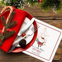 Tini Bit Merry Martini Office Christmas Santa Pappersservett