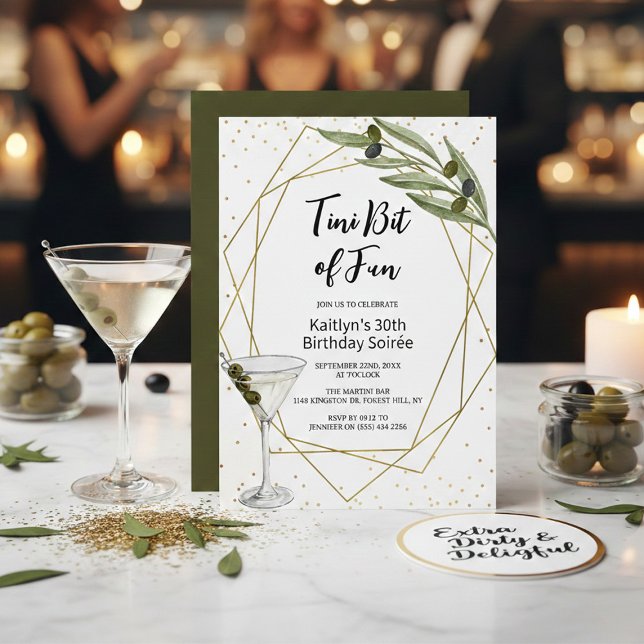 Tini Bit Of Fun Martini Soirée Inbjudningar (Skapare uppladdad)