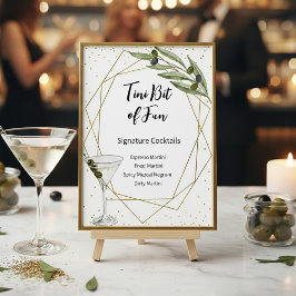 Tini Bit Of Fun Signaturdrinkar Skylt