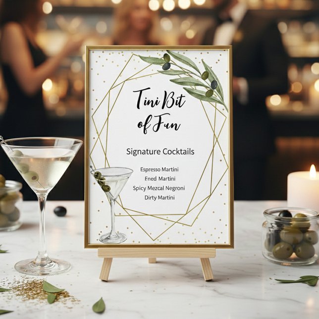 Tini Bit Of Fun Signature Cocktails Sign Poster (Skapare uppladdad)
