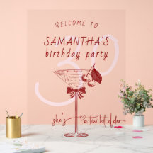 Tini Bit Older Bow Cherry Martini Birthday Välkomm