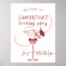 Tini Bit Older Bow Cherry Martini Birthday Välkomm