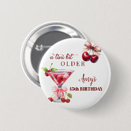 Tini Bit Older Cherry Martini 45-års födelsedagspr Knapp